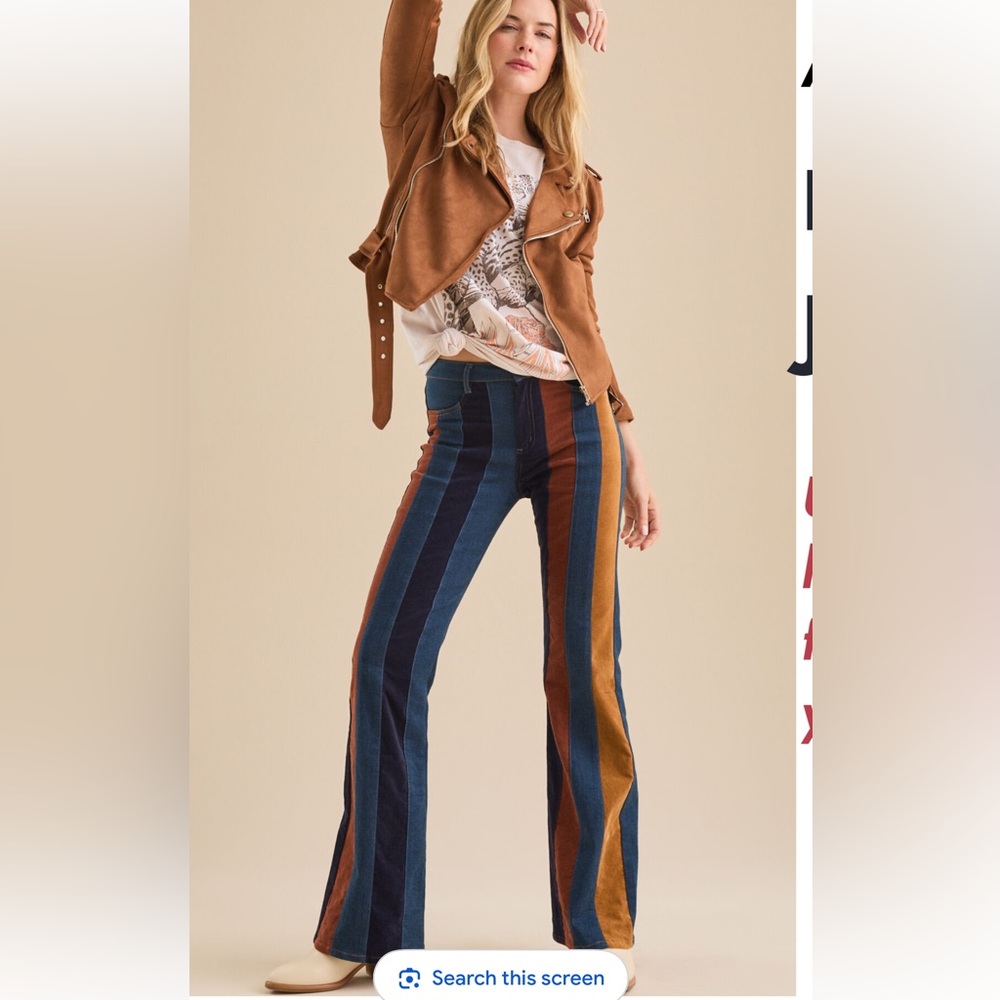 Altar'd State Daisy Suede Flare Jeans Size 28 NWOT Retail $89 - Picture 3 of 3